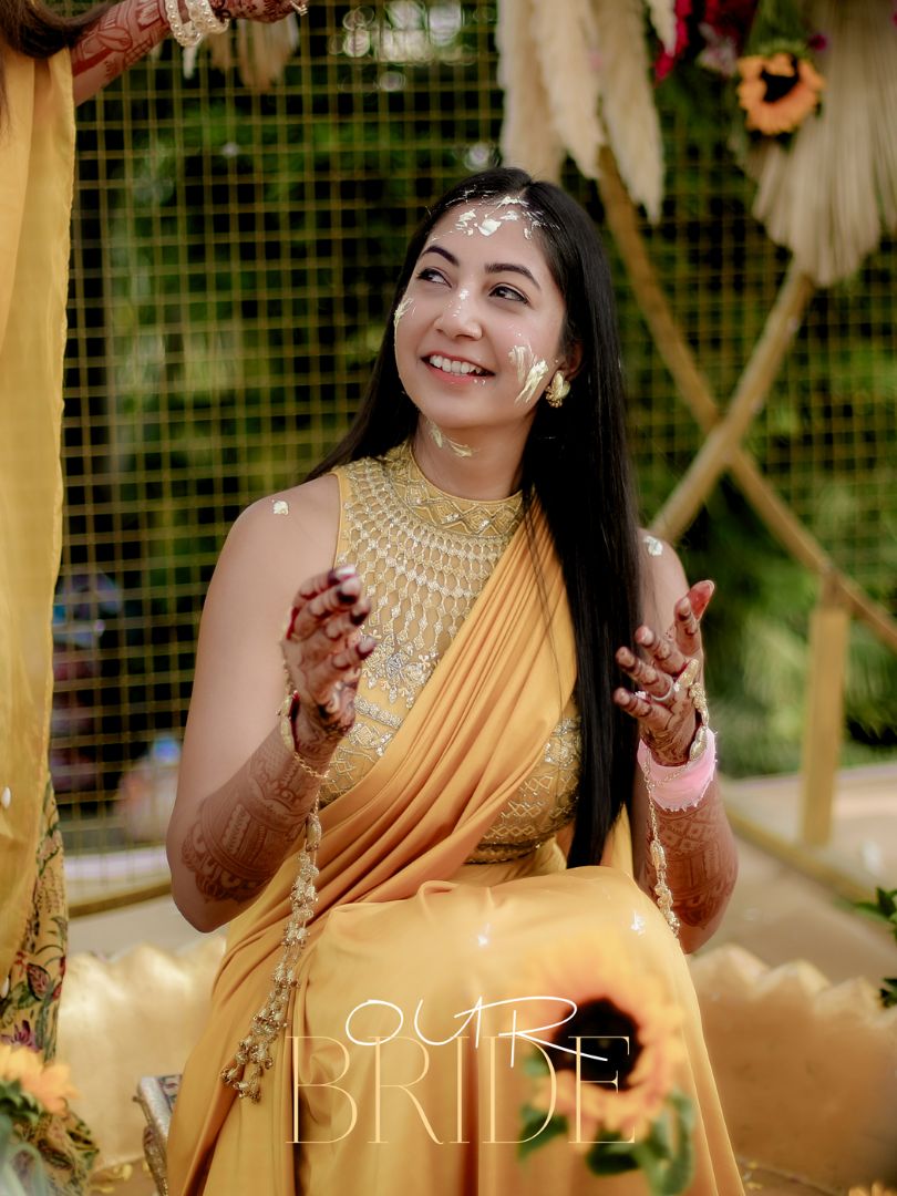 "The golden touch of Haldi couldn't outshine the radiance she already carried within."